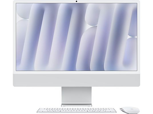 APPLE iMac (2024), MD3H4D/A, All-in-One PC mit 23.5 Zoll Display Nanotexturglas, Apple M4 Chip, 16 GB RAM, 10-Core GPU, 256 GB SSD, Silber APPLE iMac (2024), MD3H4D/A, All-in-One PC mit 23.5 Zoll Display Nanotexturglas, Apple M4 Chip, 16 GB RAM, 10-Core GPU, 256 GB SSD, Silber